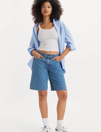 Levi's Baggy Dad Jort Foolish Love - Blue - 27