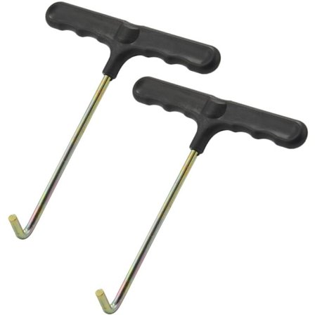 2 stk. serie trampolin fjedertræk værktøj, trampolin trækker T-krog fjederudtræk værktøj