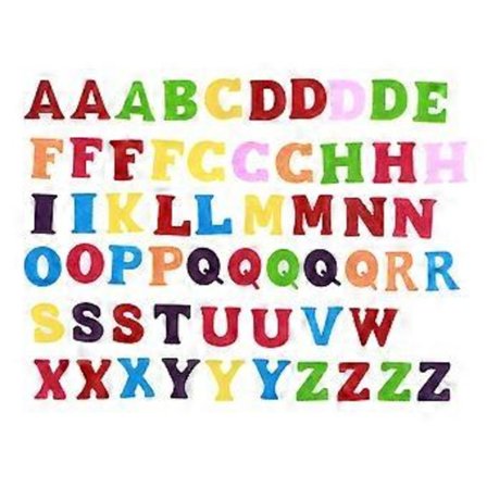 50 stk. Filt Alfabet Bogstaver Ikke-vævet Stof ABC'er til DIY Håndværk Børnelegetøj Julefødselsdagsfest Dekoration (Blandet Farve og Bogstaver)