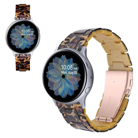 Samsung Galaxy Watch (42mm) / Aktivt marmorliknande klockarmband - Leopard