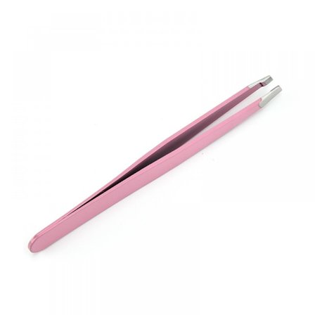 Øjenbrynspincet i rustfrit stål - Pincel til ansigtshår - Præcisionspincet til øjenbryn til mænd og kvinder (Pink)