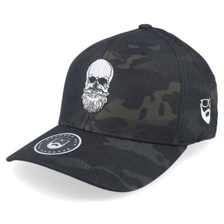 Bearded Man - Camo flexfit Cappellino - Bearded Skull Black Camo Flexfit @ Hatstore