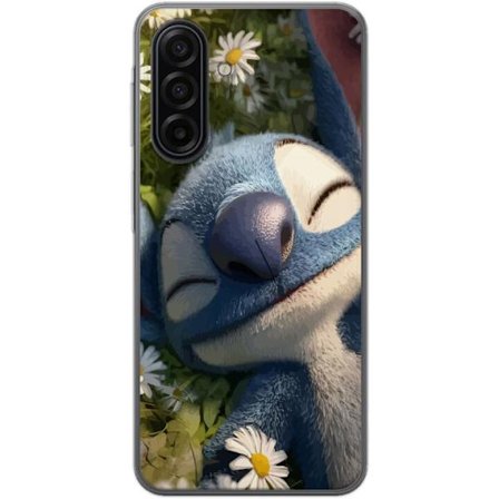 Kompatibel Mobilcover til Samsung Samsung Galaxy A17 5G Legende blå fantasi væsen mod mørk baggrund med en humoristisk udtryk, livlig og minimalist