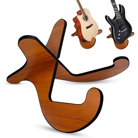 Gitarholder, treholder i tre, gitarholder for gulv, bærbar demonterbar ukuleleholder i tre for mandolin, banjo og fiolin