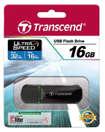 Transcend JetFlash 600 - USB-flashstasjon - 16 GB