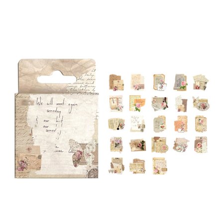 46 stk Vintage Estetiske Klistremerker Retro Rose Selvklistrende Ulike Stiler Retro Klistremerker for Journaling Scrapbook Rose