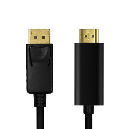 LogiLink - DisplayPort cable, DP 1.2 to HDMI 1.4, black, 2m