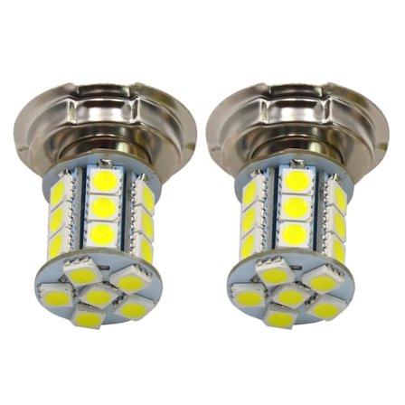 2 kpl 12V P26S 24SMD LED valkoinen moottoripyörän ajovalopolttimot moottoripyörille
