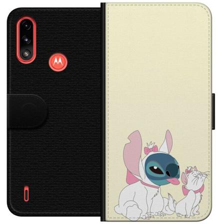 Motorola Moto E7 Power Lompakkokotelo Stitch Aristocats