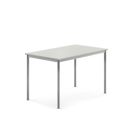 Tisch SONITUS, 1200x800x760 mm, Hochdrucklaminat grau, alugrau