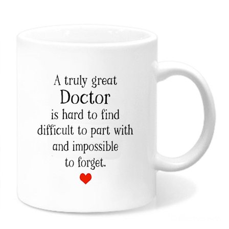 Krus til læge – 'En virkelig fantastisk læge' – 350 ml keramisk kop