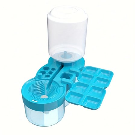 6-i-1 Penseltvätt med Bricka – Självdränerande Penselrengörare med Vattencirkulation för Målning_OF