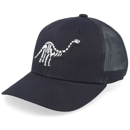 Kiddo Cap - Schwarz trucker Cap - Kids Brachiosaurus Skeleton Patch Black Trucker @ Hatstore