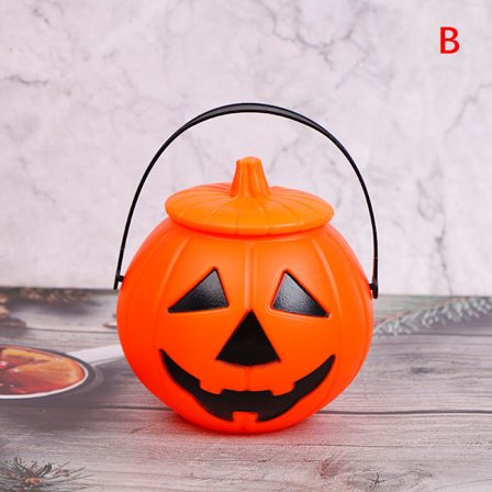 Halloween Jul Party Rekvisita Plast Pumpa Hink Godis Låda