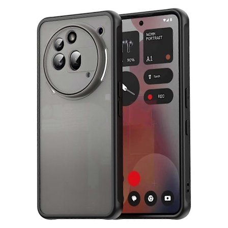 Kompatibel med Nothing Phone (3a) Pro Deksel Fallsikker Airbag Frostet Gjennomsiktig PC TPU Telefon Bakdeksel - Pur-Perfet