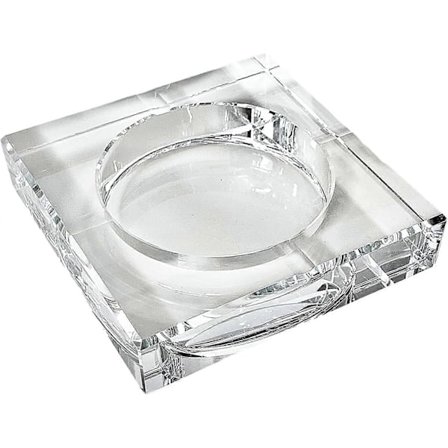 Kirkas Kristallilasi Tuhkakuppi Koriste-etsattu Painava Koti Neliö Moderni Kristalli Sisäkäyttöön Toimisto Pöytätaso Patio Koristeellinen.