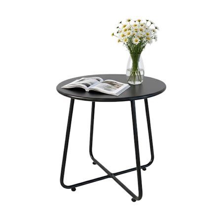 Runt metallbord – inomhus-/utomhusbruk, väderbeständigt