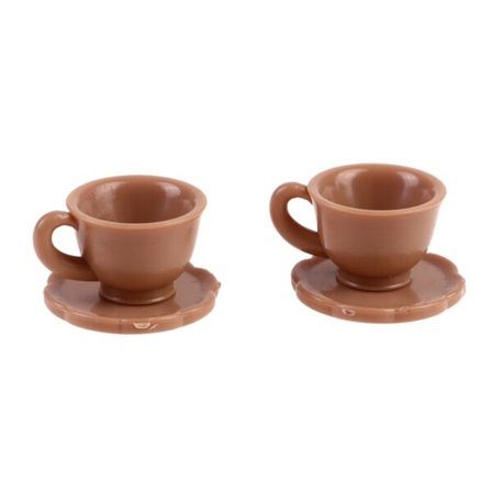 Dukkehus Mini Te Set Tekop Kaffe Kop W/Tray Plade Køkken Dekor Legetøj