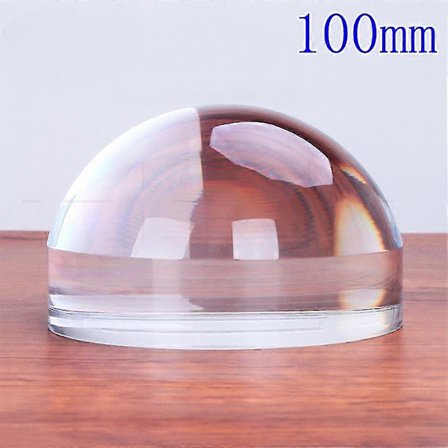 100 mm kuppelforstørrelsesglas 4x optisk akryl halvkugle læseforstørrelsesglas, bordforstørrelsesglas