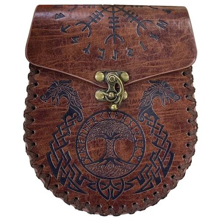 Steampunk middelalderskinn midjebeltepose Fanny Pack Hofteveske Vintage belteveske