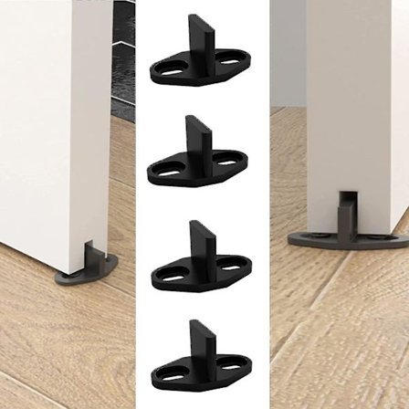 Taskuoven ohjain, 4 kpl liukuoven lattiaohjain liukuvaan navetan oven pohjaan kaapin oven puuovelle (FMY)