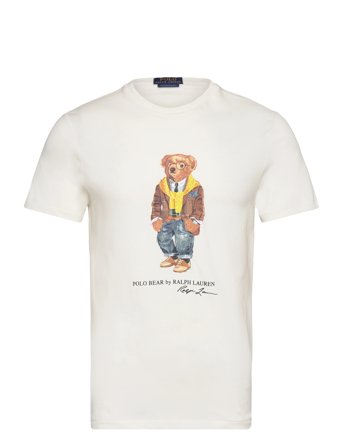 Polo Ralph Lauren Custom Slim Fit Polo Bear Jersey T-Shirt - Cream - XS