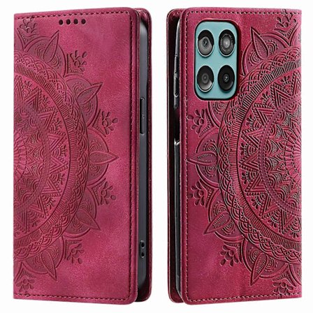 For Motorola Edge 60 5G/60 Fusion 5G Deksel Magnetisk Lukking Lær Telefondeksel Mønster Trykket