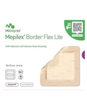 Mepilex Border Flex Lite bandasje 15x15cm 5 stk
