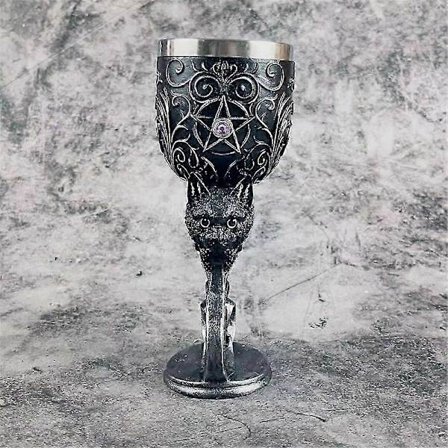 Middelalder 3D Præget Drage Bæger Rustfrit Stål Resin Øl Vin Bæger Nyhed Gotisk Kop Kalk Hjem Bar Festartikler