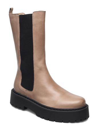 Biadeb Long Boot Shoes Chelsea Boots Brun Bianco