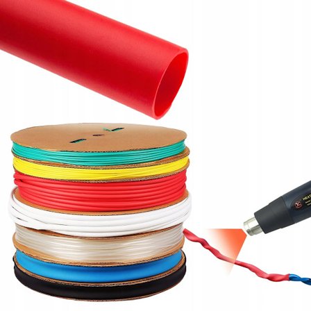 Krympeflex Rød 1Mm 1M – Selvslukkende og Fleksibel | Krympeforhold 2:1 | til Isolering og Beskyttelse