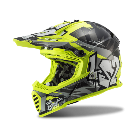 Casco Cross LS2 MX437 Fast Evo Mini Nero-Giallo L 52cm