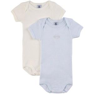 Kids - Petit Bateau 2-Pack Blue Baby Bodies 6 months - All in ones - 6 months - Blue