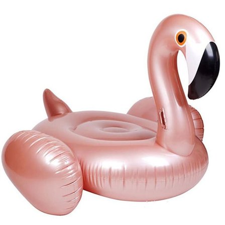 Ny PVC Förtjockad Flamingo Uppblåsbar Flytande Rad Poolfåtölj Badring Flytande Säng Vattensporter Rosa{hh] rosa