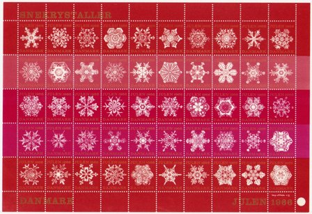 Danmark - Julemærkeark 1966 - Utakket på den højre side - Ubrugt eller foldet