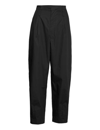 Poplin Wide Ov Pants Black Cathrine Hammel