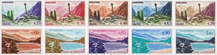 Fransk Andorra 1961-1971 - MICHEL 168-174, 191-192, 224 - Postfrisk