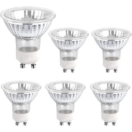 Halogenpære GU10 35W 230V, 380lm Varmhvit 2700K, Dimbar Halogen Spotpære, for Skapbelysning, Displaybelysning, 6-pakning