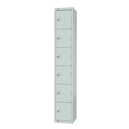 Elite locker, 6 door, 1800x300x450 mm, grey