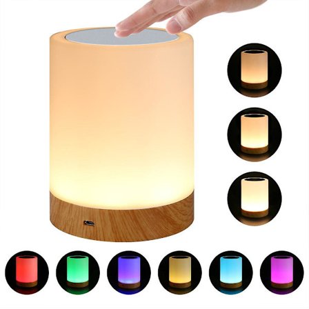 Dimmable Led Colorful Rechargeable Table Lamp Atmosphere Light With 6 Color Changing