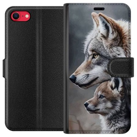 Kompatibel Tegnebogsetui til Apple iPhone SE (2020) Ulve Vilde Ulv Dyr Mystik