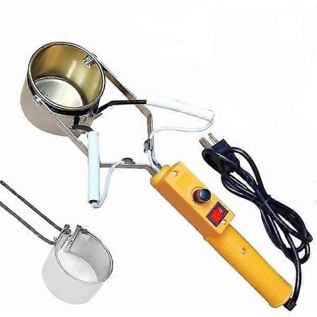 Bärbar smältdegel för bly för fiske sänke, 110V/350W elektrisk smältdegel för lödning och tenn med temperaturintervall 100-450