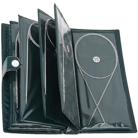 Runda Stickor i Rostfritt Stål för Cirkelvirkning med Stickverktyg i Olika Storlekar Virknålar Cirkel Stickor