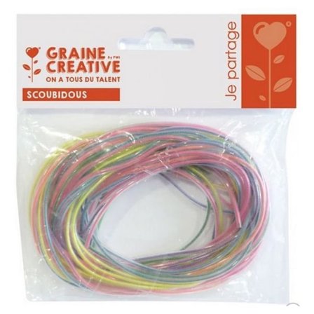 Scoubidous garn - Creative Seed - Multicolor - Pearl Effect - 12 delar - Ftalatfritt