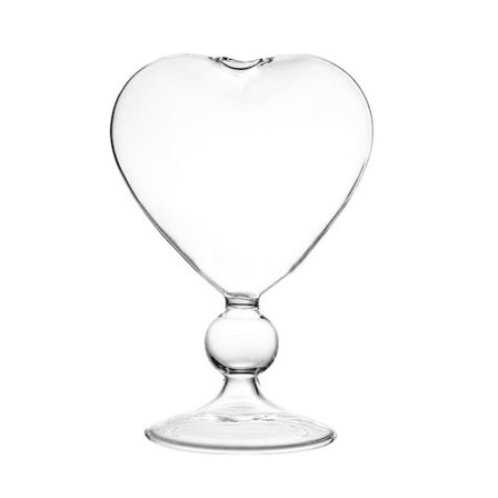 Hjerteformet Glass Blomsterpotte Stående Vase Plantebeholder Hjemmedekor