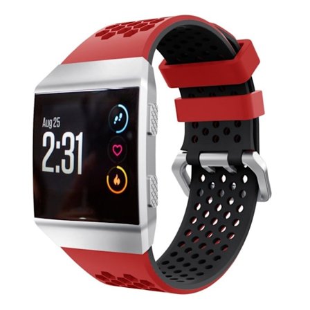 Fitbit Ionic Klockband med hålig design - Röd svart