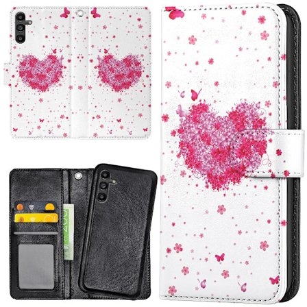 Samsung Galaxy A13 5G/A04s - Mobilcover/Etui Cover Blomsterhjerte