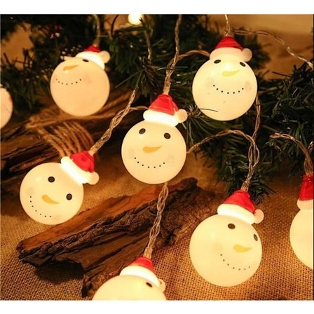 6M-40 Lamp Joulukoriste LED Joulupäivän Koristevalo Joulupukki Lumimies Valojuova (Paristokäyttöinen)