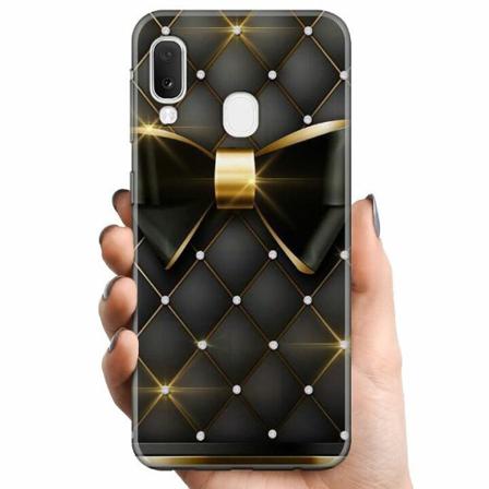 Samsung Galaxy A20e Tpu Mobilskal Gyllene Rosett