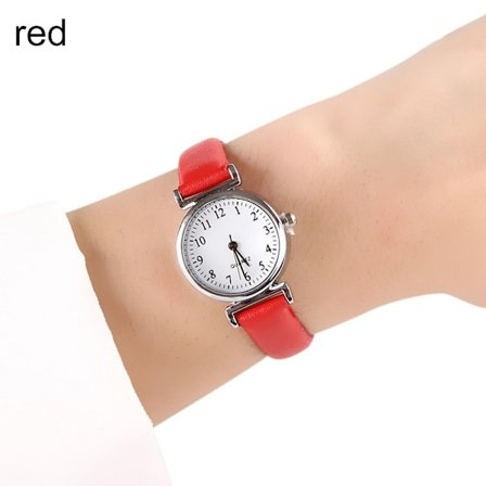 Dameure Læderrem RØD